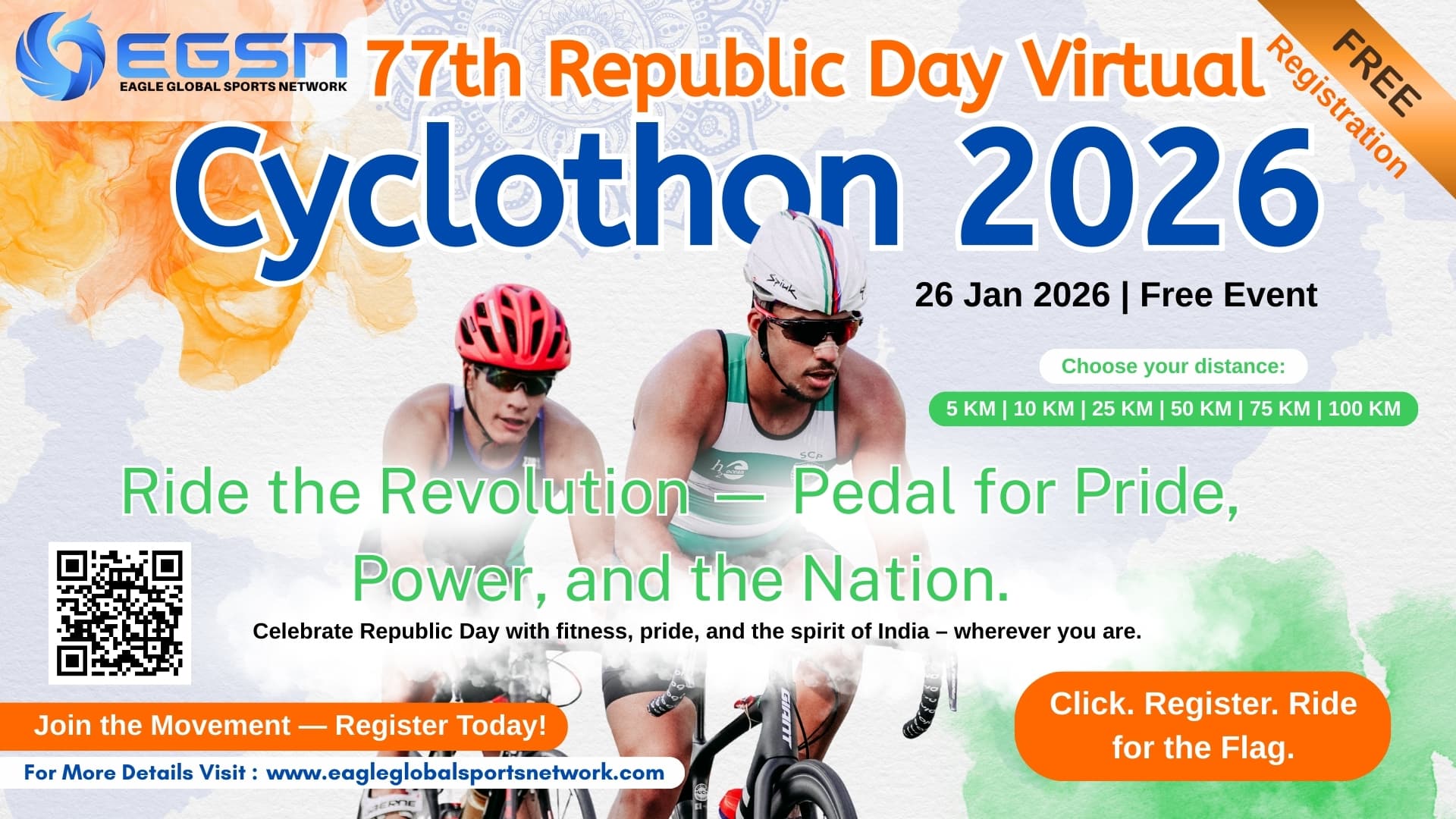 77th Republic Day 2026 #VIRTUAL CYCLOTHON