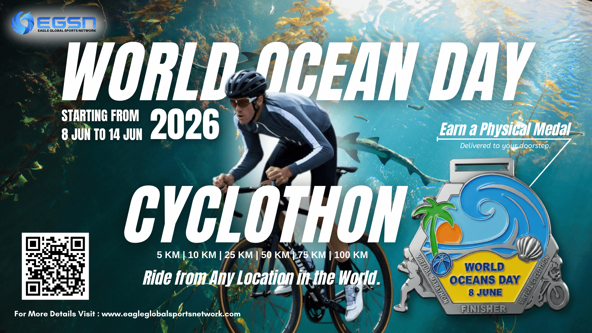 WORLD OCEAN DAY 2026 #VIRTUAL  CYCLOTHON.
